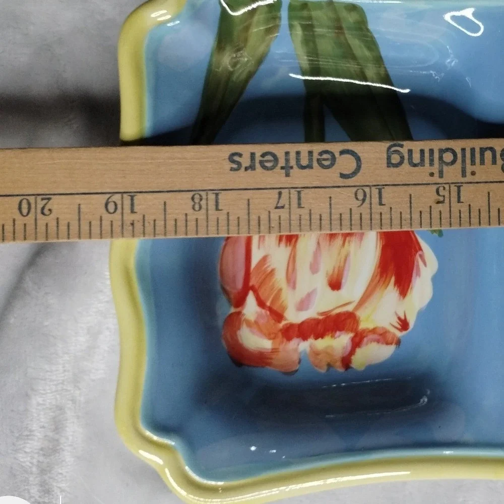 Certified International Tulip Serving Tray‎ 4 Section Pamela Gladding Dish